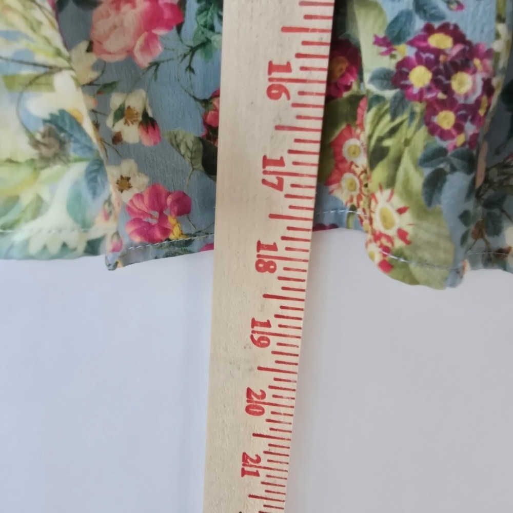Zara Floral Mini Dress Womens M Forest Fairy Prairiecore Whimsical Coquette Y2K - Picture 7 of 13